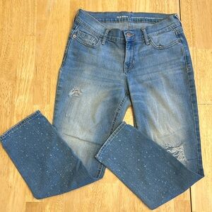 Old Navy Distressed Boyfriend Jeans - Light Wash, Distressed